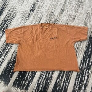 Vintage Anvil Burnt Orange Wasatch Beers Gym Cropped‎ Shirt Size XXL